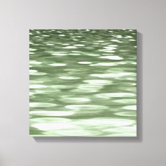 Abstracte #3: Olijfgroene blauwvis Canvas Afdruk (Voorkant)