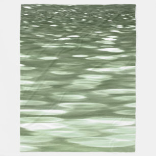 Abstracte #3: Olijfgroene blauwvis Fleece Deken