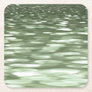 Abstracte #3: Olijfgroene blauwvis Kartonnen Onderzetters