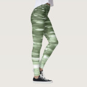 Abstracte #3: Olijfgroene blauwvis Leggings (Rechts)
