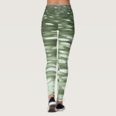 Abstracte #3: Olijfgroene blauwvis Leggings (Achterkant)