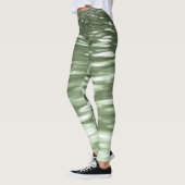 Abstracte #3: Olijfgroene blauwvis Leggings (Links)
