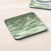 Abstracte #3: Olijfgroene blauwvis Onderzetter (Linkerzijde)