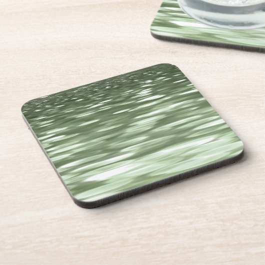 Abstracte #3: Olijfgroene blauwvis Onderzetter (Linkerzijde)