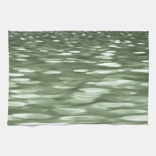 Abstracte #3: Olijfgroene blauwvis Theedoek (Horizontaal)