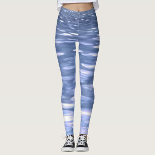 Abstracte #3: Powder blue shimmer Leggings