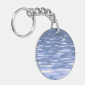 Abstracte #3: Powder blue shimmer Sleutelhanger (Voorkant Links)