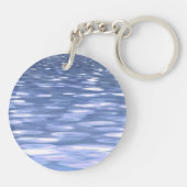 Abstracte #3: Powder blue shimmer Sleutelhanger (Achterkant)