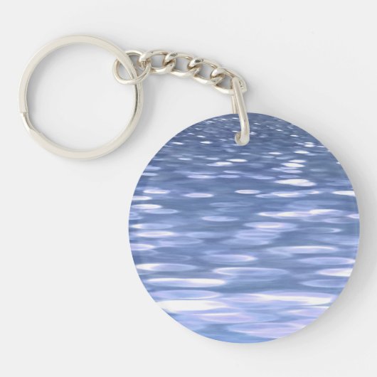 Abstracte #3: Powder blue shimmer Sleutelhanger (Voorkant)