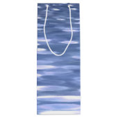 Abstracte #3: Powder blue shimmer Wijn Cadeautas (Achterkant)