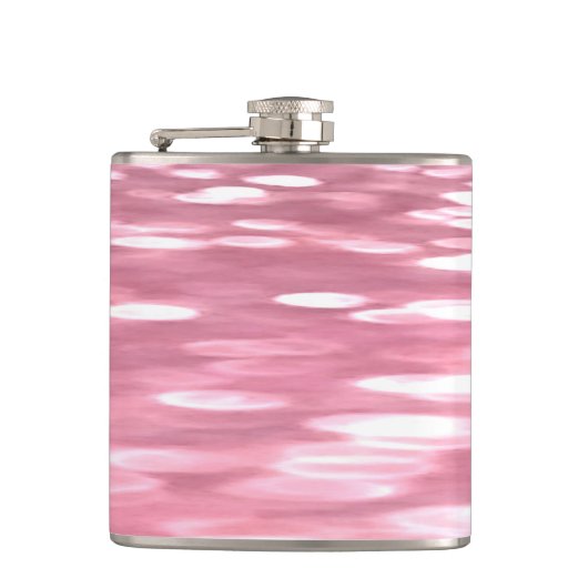 Abstracte #3: Roze shimmer Heupfles (Voorkant)