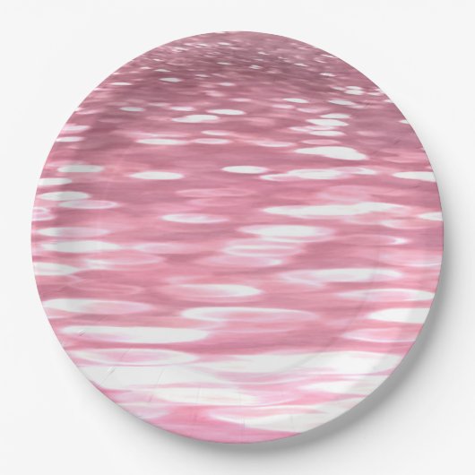 Abstracte #3: Roze shimmer Papieren Bordje (Voorkant)