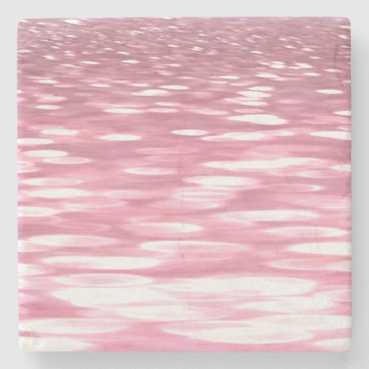 Abstracte #3: Roze shimmer Stenen Onderzetter (Voorkant)