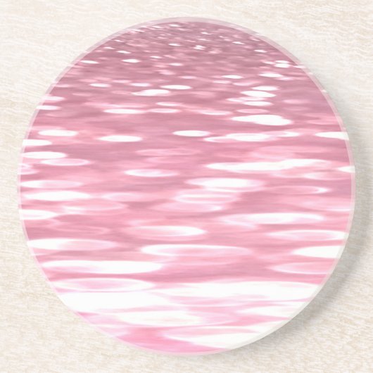 Abstracte #3: Roze shimmer Zandsteen Onderzetter (Voorkant)