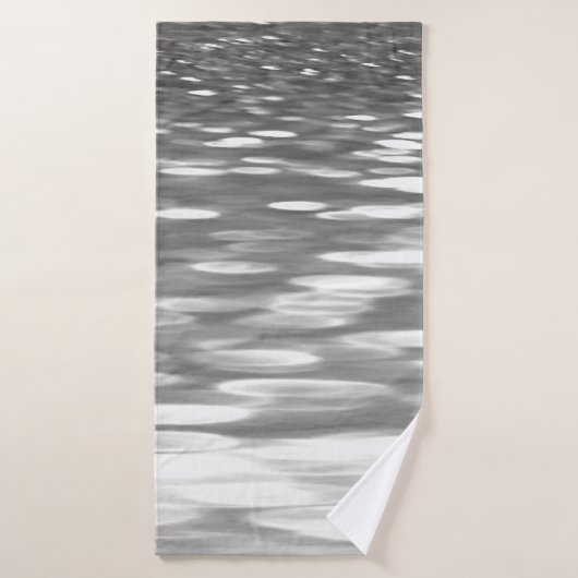 Abstracte #3: Zilver grijze shimmer Badhanddoek (Badhanddoek)