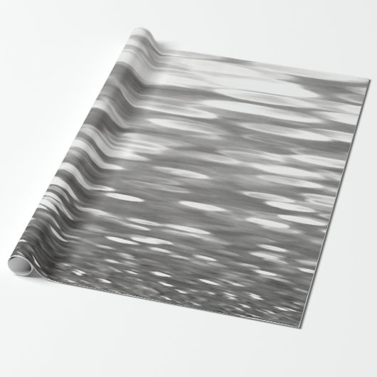 Abstracte #3: Zilver grijze shimmer Cadeaupapier (Uitgerold)