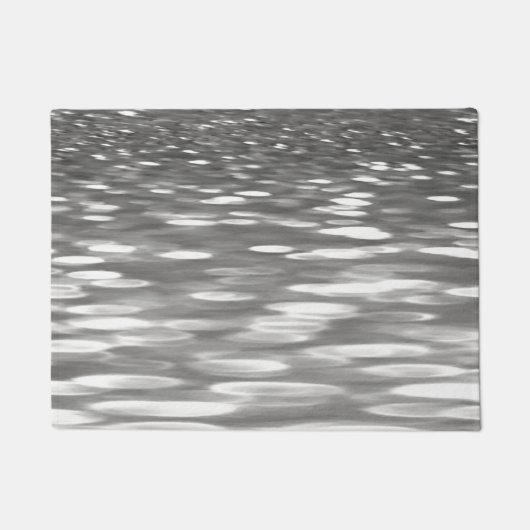 Abstracte #3: Zilver grijze shimmer Deurmat (Voorkant)