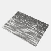 Abstracte #3: Zilver grijze shimmer Deurmat (Schuin)