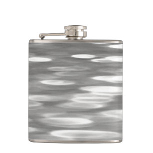 Abstracte #3: Zilver grijze shimmer Heupfles