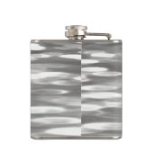 Abstracte #3: Zilver grijze shimmer Heupfles (Achterkant)
