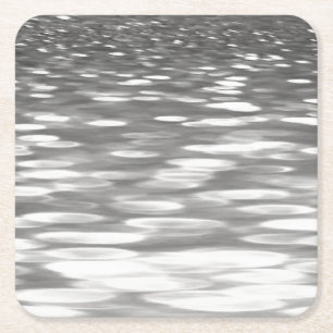 Abstracte #3: Zilver grijze shimmer Kartonnen Onderzetters