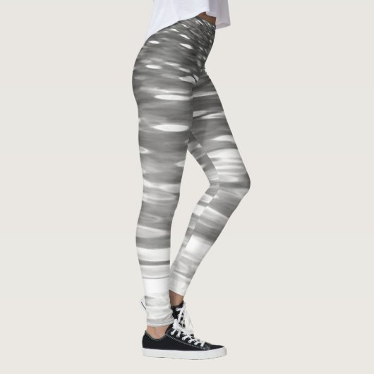 Abstracte #3: Zilver grijze shimmer Leggings (Rechts)