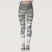 Abstracte #3: Zilver grijze shimmer Leggings (Voorkant)