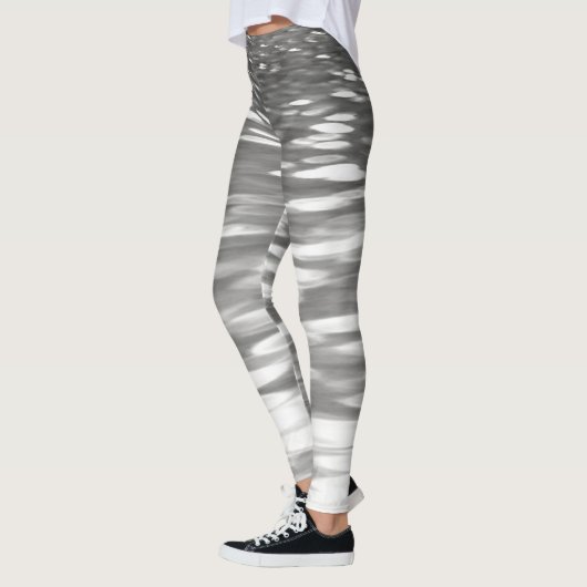 Abstracte #3: Zilver grijze shimmer Leggings (Links)
