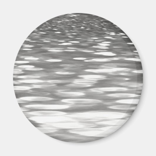Abstracte #3: Zilver grijze shimmer Magneet (Voorkant)