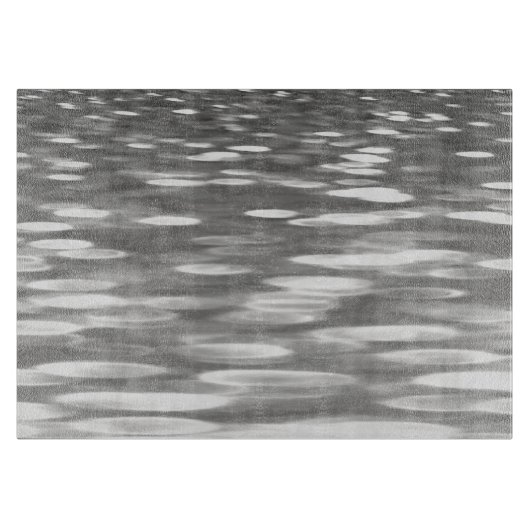 Abstracte #3: Zilver grijze shimmer Snijplank (Voorkant)