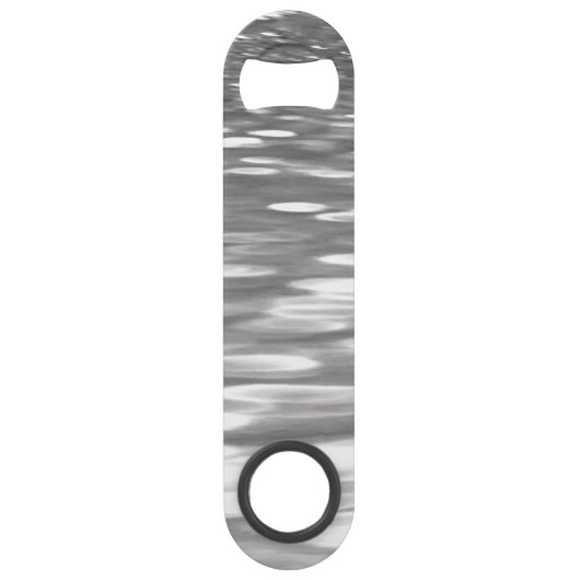 Abstracte #3: Zilver grijze shimmer Speed Flessenopener (Voorkant)