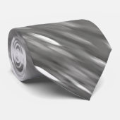 Abstracte #3: Zilver grijze shimmer Stropdas (Opgerold)