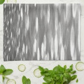 Abstracte #3: Zilver grijze shimmer Theedoek (Gevouwen)