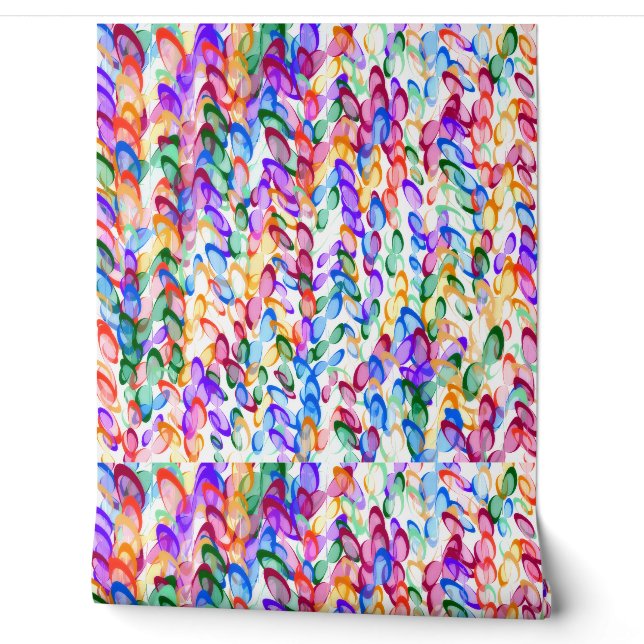 Abstracte 3D-bladmuurschilderingen behang  (Afrollen)