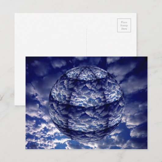 Abstracte 3D-cloud Briefkaart (Voorkant / Achterkant)