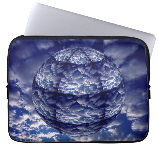 Abstracte 3D-cloud Laptop Sleeve (Voorkant)