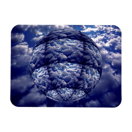 Abstracte 3D-cloud Magneet (Horizontaal)