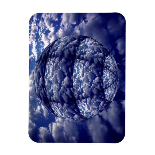 Abstracte 3D-cloud Magneet (Verticaal)