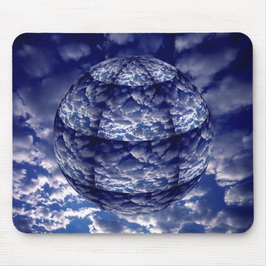 Abstracte 3D-cloud Muismat (Voorkant)