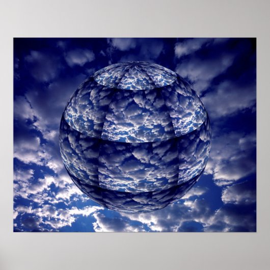 Abstracte 3D-cloud Poster (Voorkant)