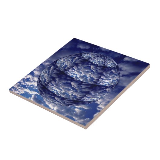 Abstracte 3D-cloud Tegeltje (Zijkant)