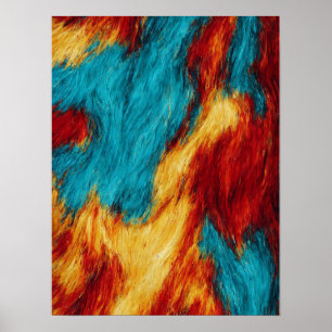 Abstracte 3D digitale olieverf Poster