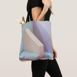 Abstracte 3D geometrische blokken pastel esthetisc Tote Bag