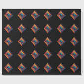 Abstracte 3D geometrische diamantgradiëntkunst Cadeaupapier (Vlak)