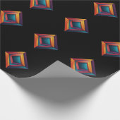 Abstracte 3D geometrische diamantgradiëntkunst Cadeaupapier (Hoek)