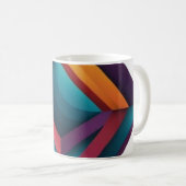 Abstracte 3D geometrische diamantgradiëntkunst Koffiemok (Voorkant rechts)