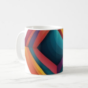 Abstracte 3D geometrische diamantgradiëntkunst Koffiemok