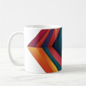 Abstracte 3D geometrische diamantgradiëntkunst Koffiemok (Links)