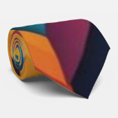 Abstracte 3D geometrische diamantgradiëntkunst Stropdas (Opgerold)