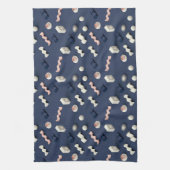 Abstracte 3D geometrische vormen Theedoek (Verticaal)